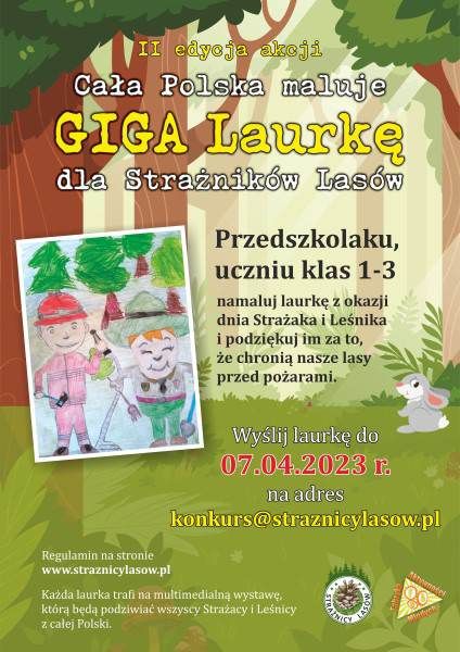 Cała Polska Maluje Giga Laurkę dla Strażników Lasów